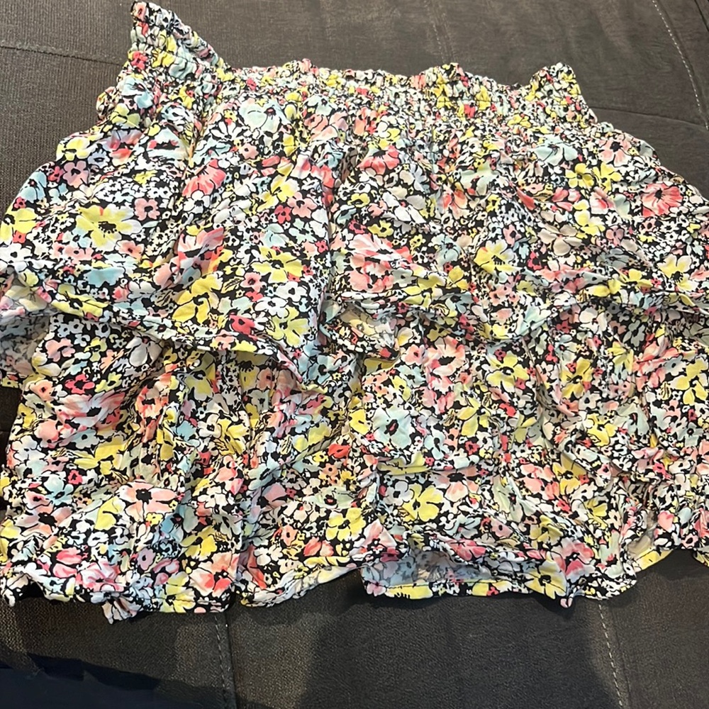 floral mini skirt
